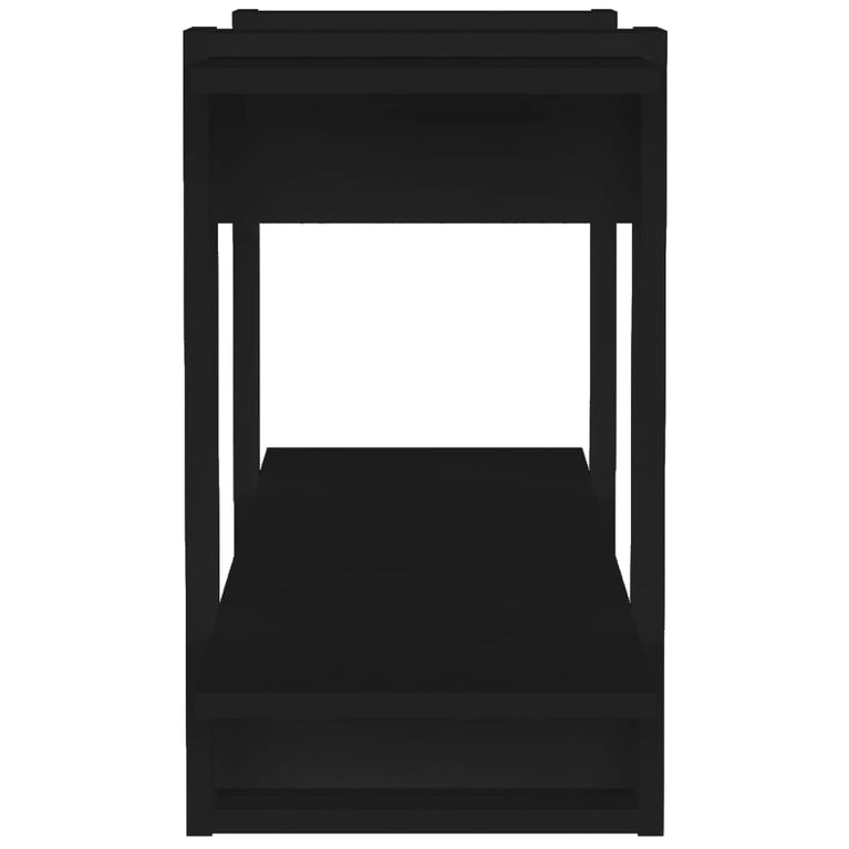 Boekenkast 100x30x51 cm bewerkt hout zwart MeubelReus