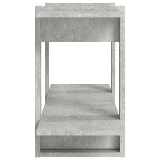 Boekenkast 100x30x51 cm bewerkt hout betongrijs MeubelReus