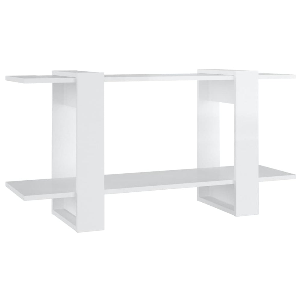 Boekenkast 100x30x51 cm bewerkt hout hoogglans wit MeubelReus