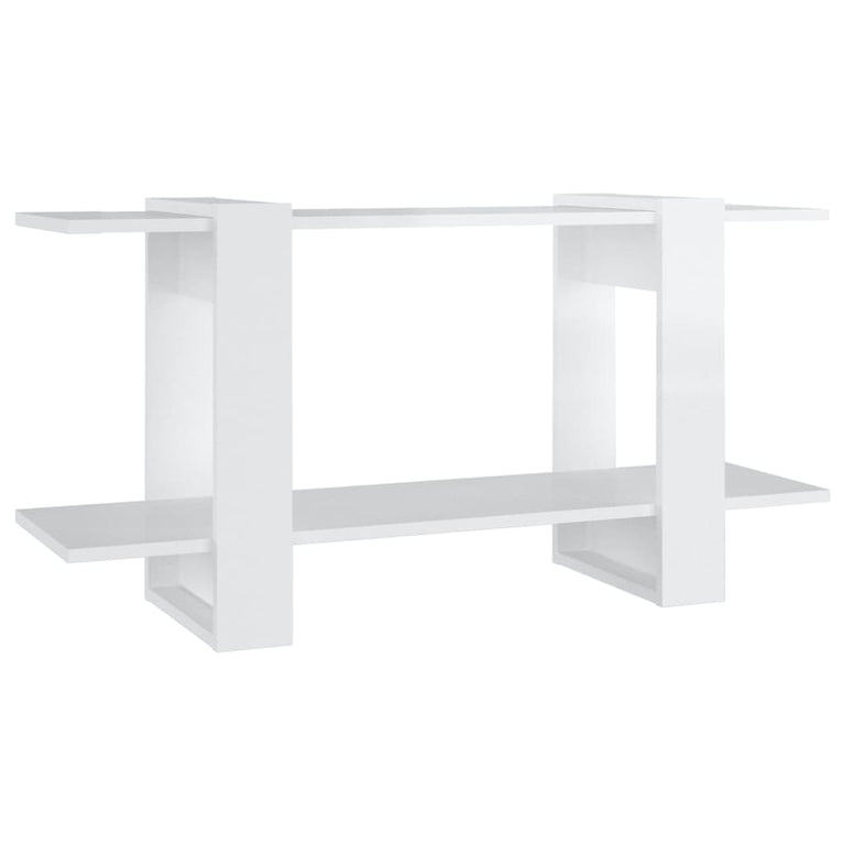 Boekenkast 100x30x51 cm bewerkt hout hoogglans wit MeubelReus