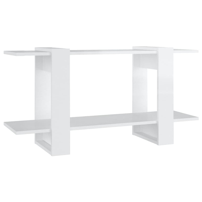 Boekenkast 100x30x51 cm bewerkt hout hoogglans wit MeubelReus