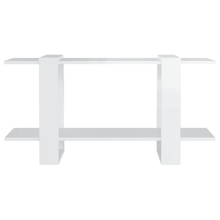 Boekenkast 100x30x51 cm bewerkt hout hoogglans wit MeubelReus