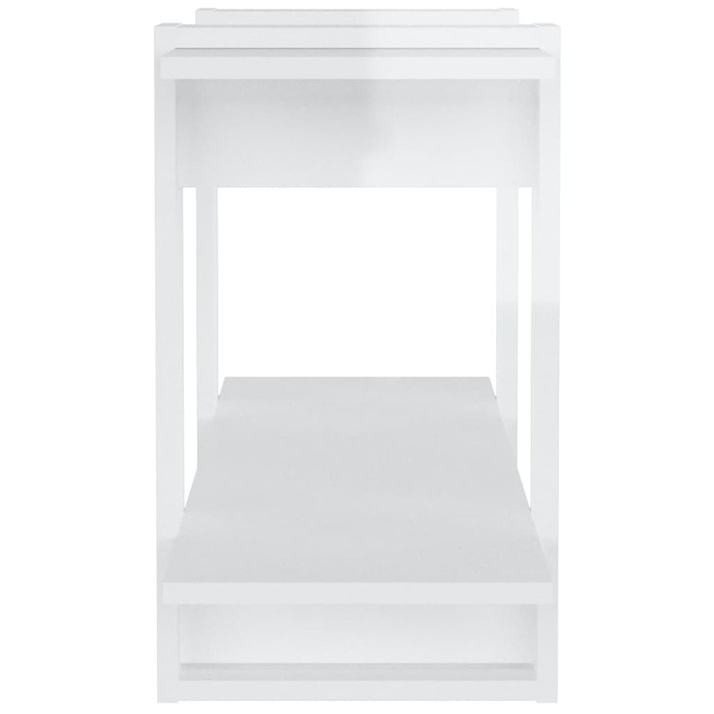 Boekenkast 100x30x51 cm bewerkt hout hoogglans wit MeubelReus