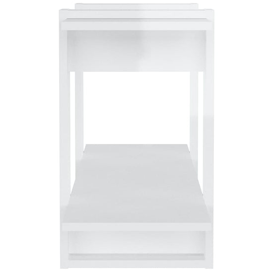 Boekenkast 100x30x51 cm bewerkt hout hoogglans wit MeubelReus