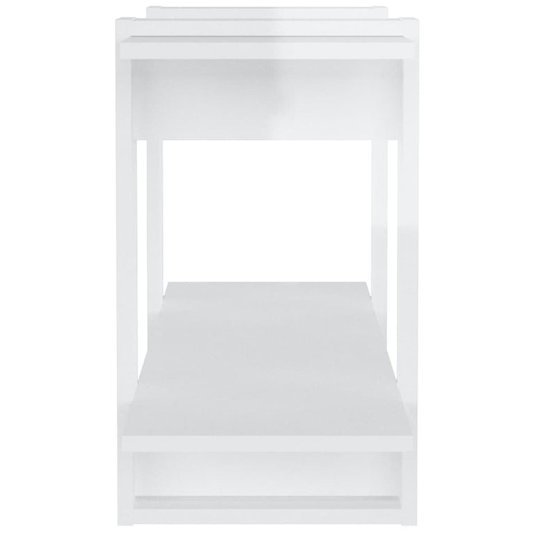 Boekenkast 100x30x51 cm bewerkt hout hoogglans wit MeubelReus