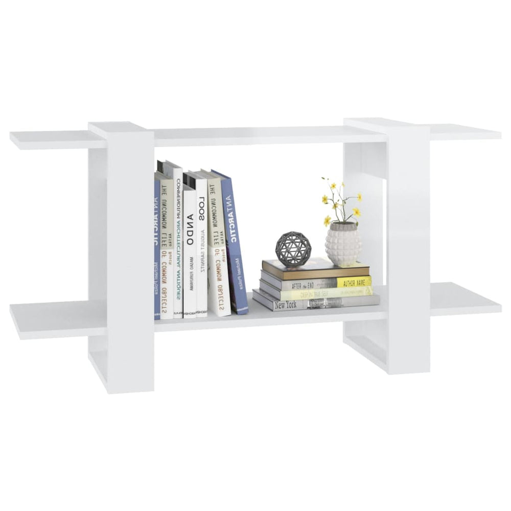Boekenkast 100x30x51 cm bewerkt hout hoogglans wit MeubelReus