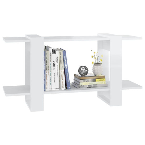Boekenkast 100x30x51 cm bewerkt hout hoogglans wit MeubelReus