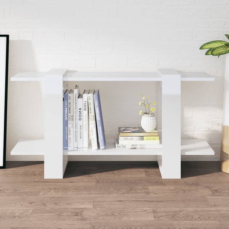 Boekenkast 100x30x51 cm bewerkt hout hoogglans wit MeubelReus