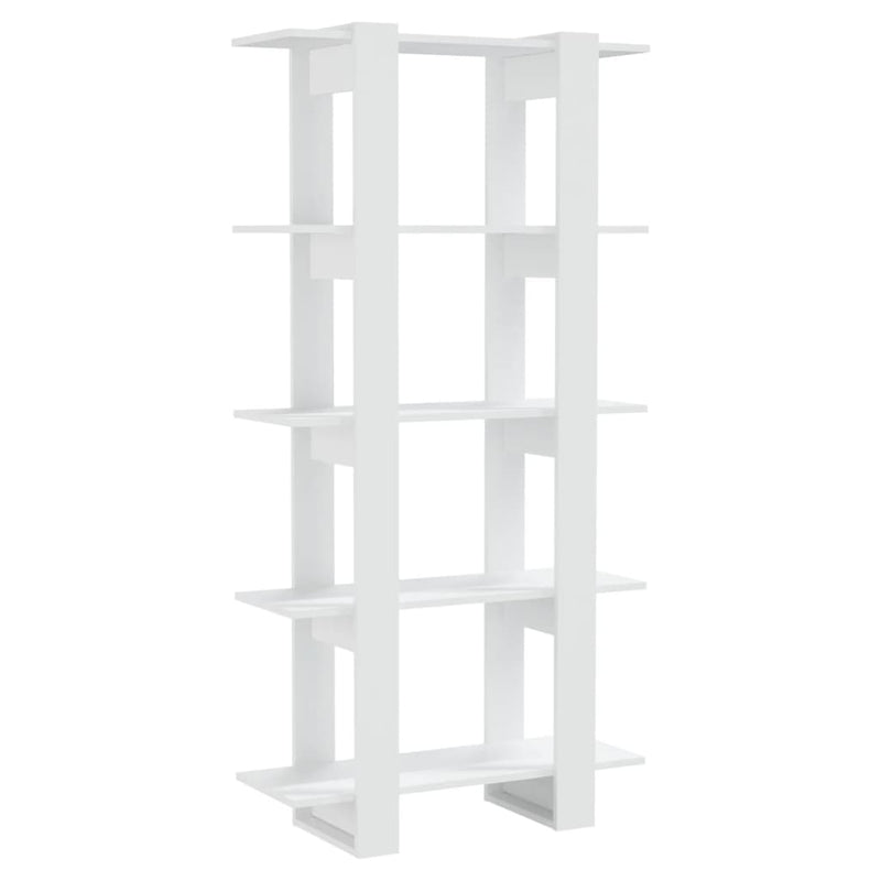 Boekenkast/kamerscherm 80x30x160 cm bewerkt hout wit MeubelReus