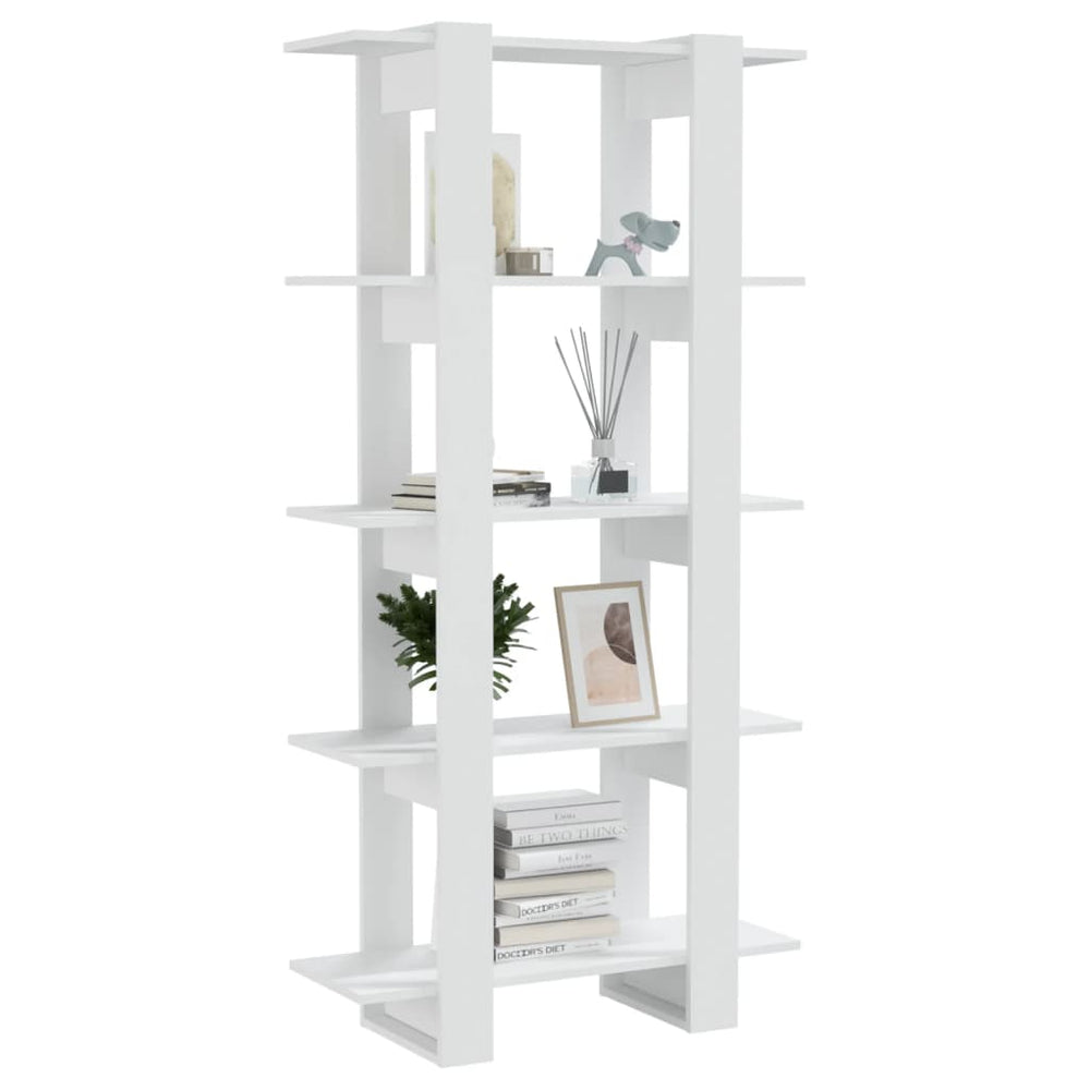 Boekenkast/kamerscherm 80x30x160 cm bewerkt hout wit MeubelReus