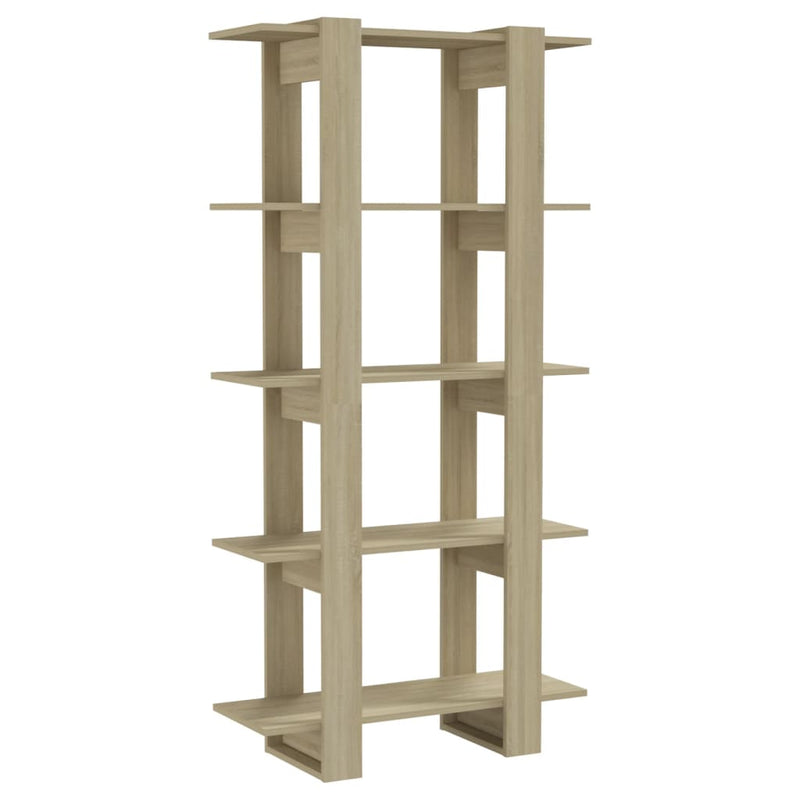 Boekenkast/kamerscherm 80x30x160 cm spaanplaat sonoma eiken MeubelReus