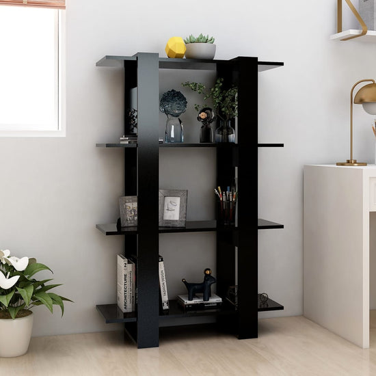 Boekenkast/kamerscherm 80x30x123,5 zwart MeubelReus
