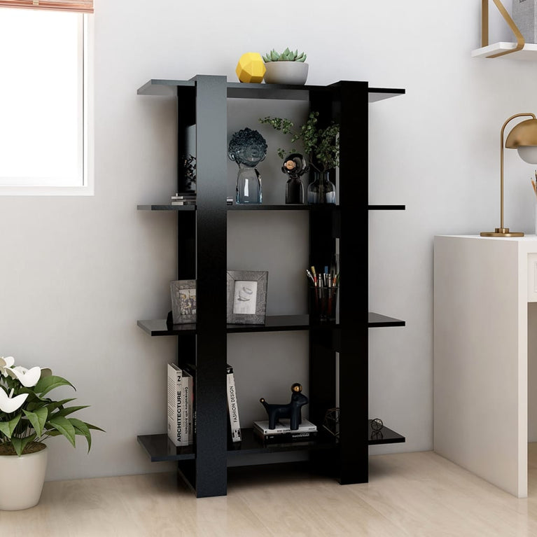 Boekenkast/kamerscherm 80x30x123,5 zwart MeubelReus