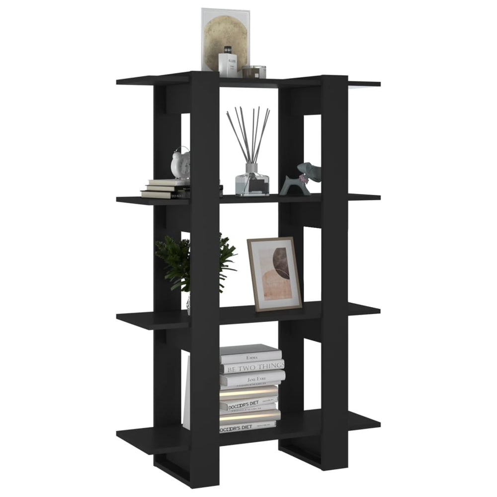 Boekenkast/kamerscherm 80x30x123,5 zwart MeubelReus