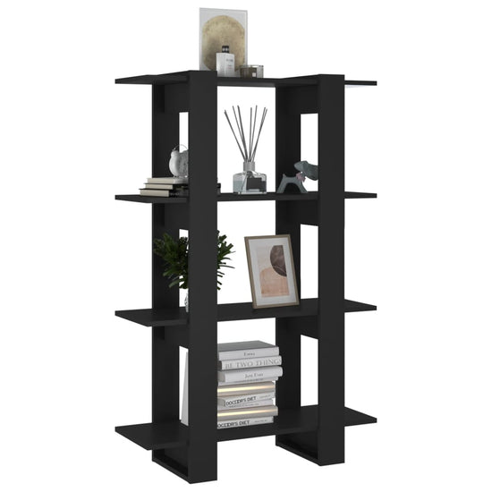 Boekenkast/kamerscherm 80x30x123,5 zwart MeubelReus
