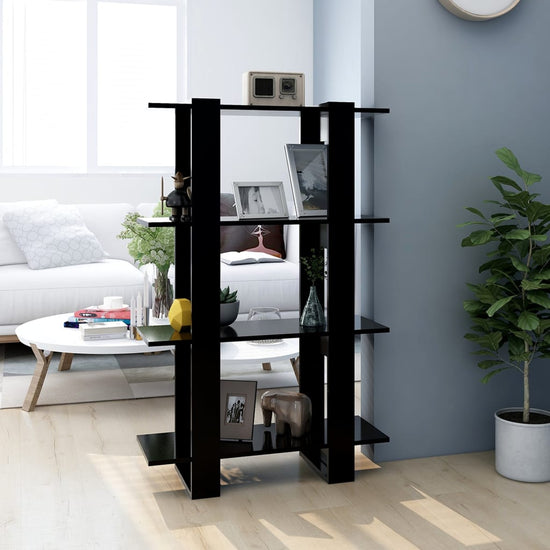 Boekenkast/kamerscherm 80x30x123,5 zwart MeubelReus