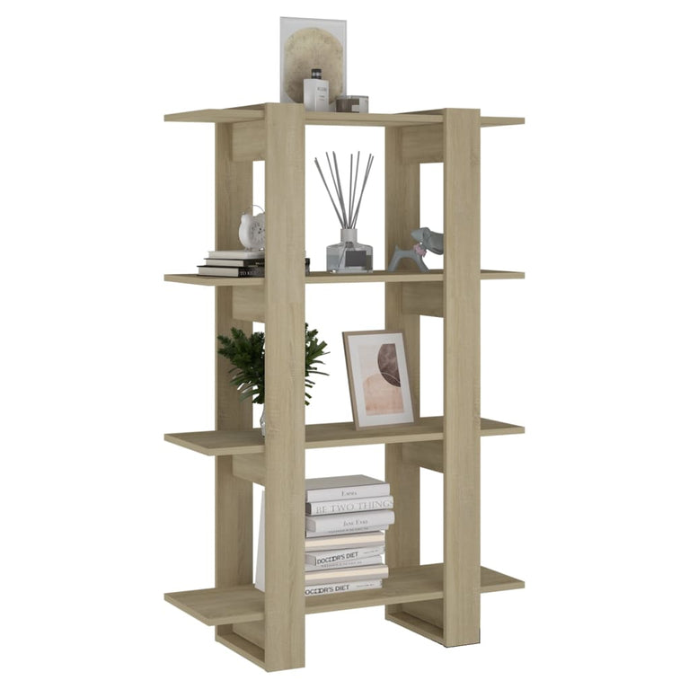 Boekenkast/kamerscherm 80x30x123,5 cm sonoma eikenkleurig MeubelReus