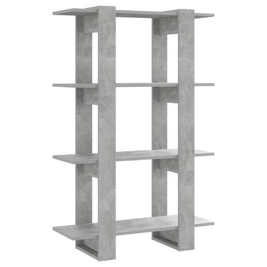 Boekenkast/kamerscherm 80x30x123,5 cm betongrijs MeubelReus