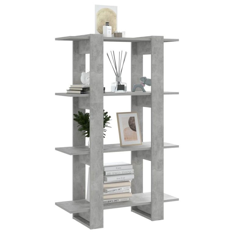 Boekenkast/kamerscherm 80x30x123,5 cm betongrijs MeubelReus