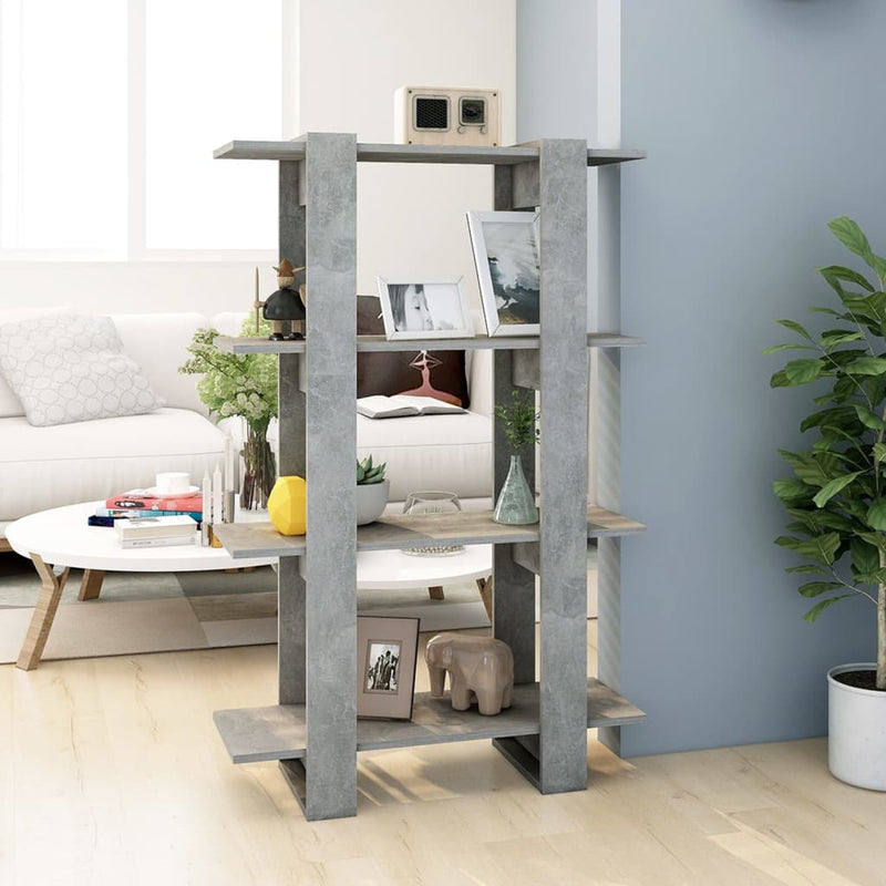 Boekenkast/kamerscherm 80x30x123,5 cm betongrijs MeubelReus
