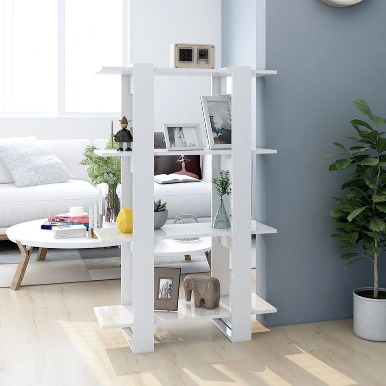 Boekenkast/kamerscherm 80x30x123,5 hoogglans wit MeubelReus