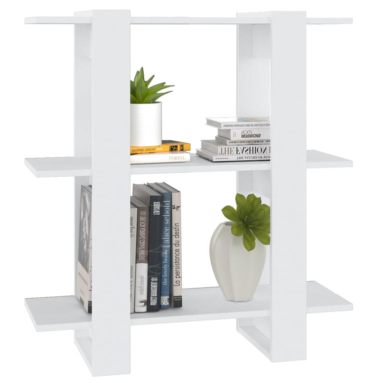 Boekenkast/kamerscherm 80x30x87 cm wit MeubelReus