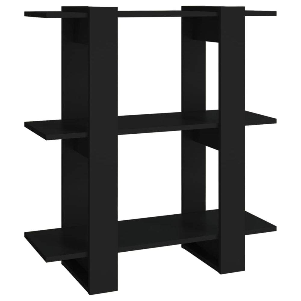 Boekenkast/kamerscherm 80x30x87 cm zwart MeubelReus
