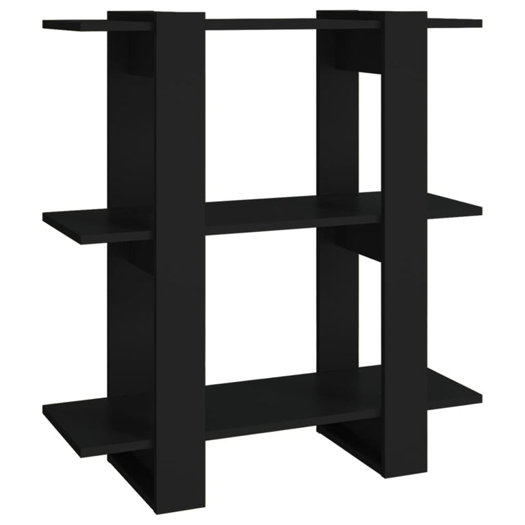 Boekenkast/kamerscherm 80x30x87 cm zwart MeubelReus