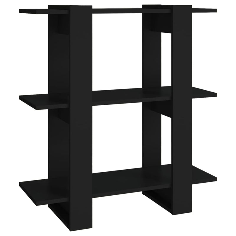 Boekenkast/kamerscherm 80x30x87 cm zwart MeubelReus
