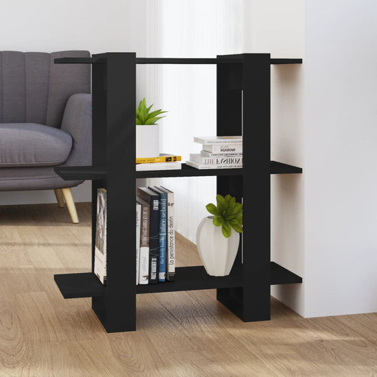 Boekenkast/kamerscherm 80x30x87 cm zwart MeubelReus