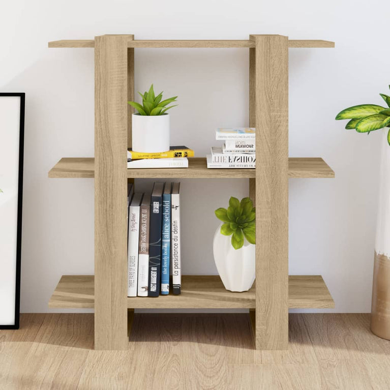 Boekenkast/kamerscherm 80x30x87 cm sonoma eikenkleurig MeubelReus