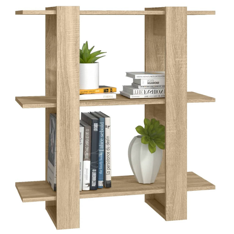 Boekenkast/kamerscherm 80x30x87 cm sonoma eikenkleurig MeubelReus