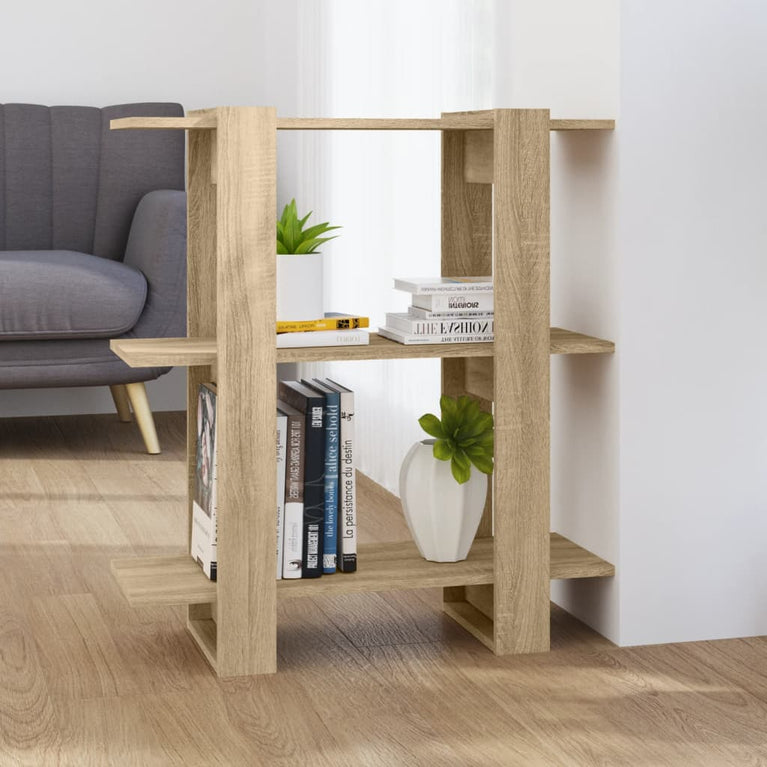 Boekenkast/kamerscherm 80x30x87 cm sonoma eikenkleurig MeubelReus