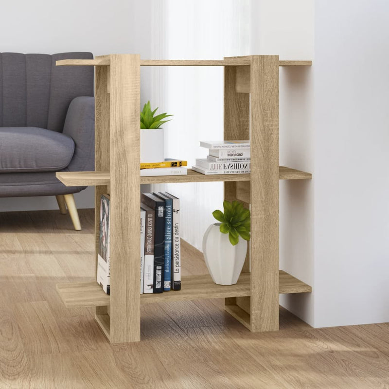Boekenkast/kamerscherm 80x30x87 cm sonoma eikenkleurig MeubelReus