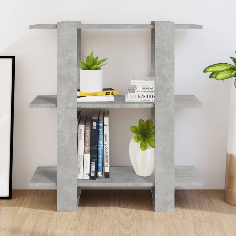 Boekenkast/kamerscherm 80x30x87 cm betongrijs MeubelReus