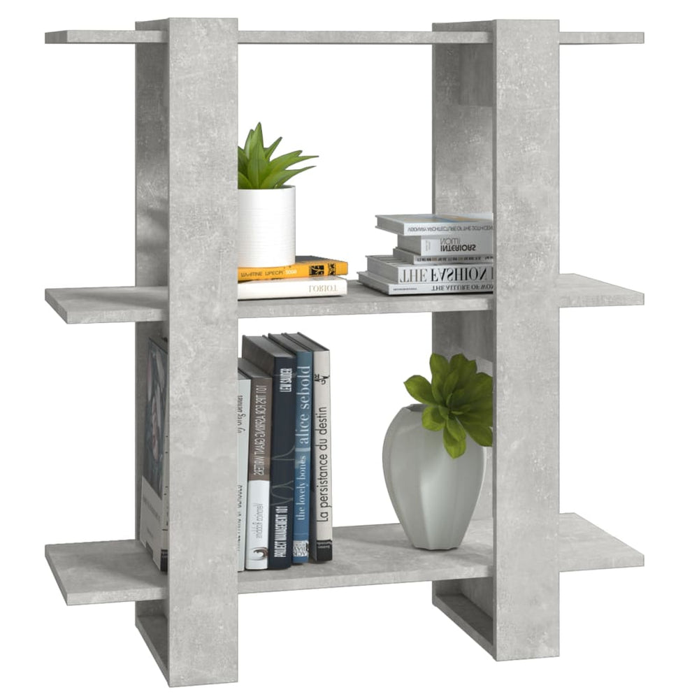 Boekenkast/kamerscherm 80x30x87 cm betongrijs MeubelReus