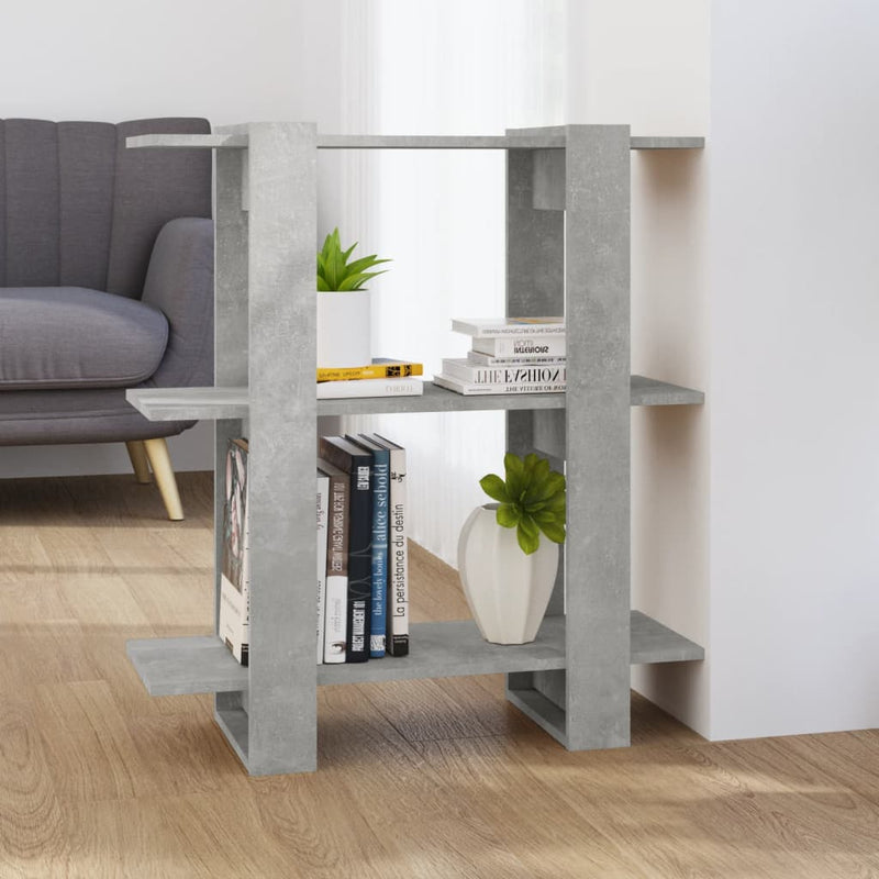 Boekenkast/kamerscherm 80x30x87 cm betongrijs MeubelReus