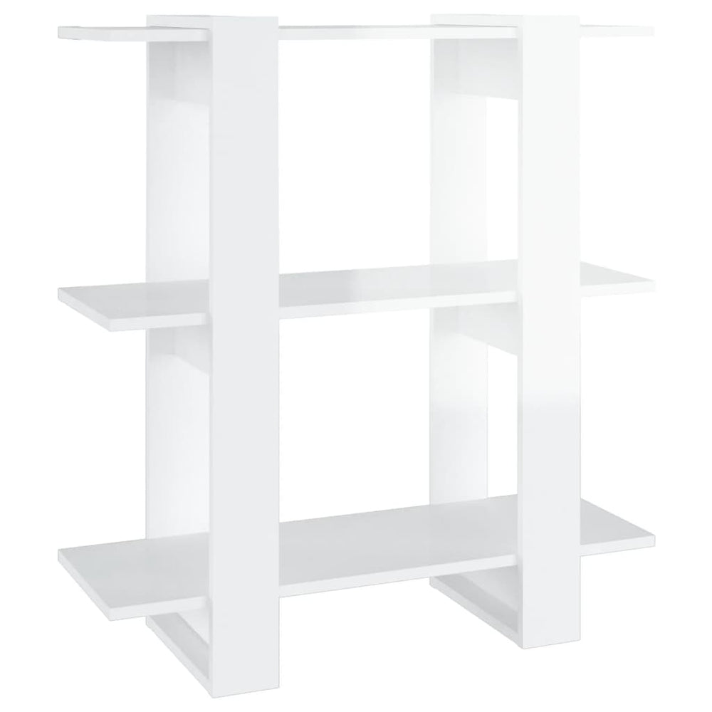 Boekenkast/kamerscherm 80x30x87 cm hoogglans wit MeubelReus