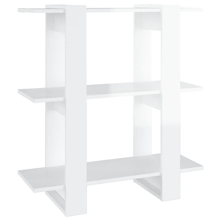 Boekenkast/kamerscherm 80x30x87 cm hoogglans wit MeubelReus