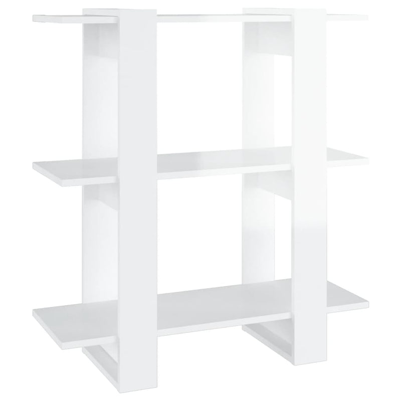 Boekenkast/kamerscherm 80x30x87 cm hoogglans wit MeubelReus