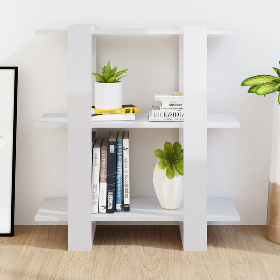 Boekenkast/kamerscherm 80x30x87 cm hoogglans wit MeubelReus