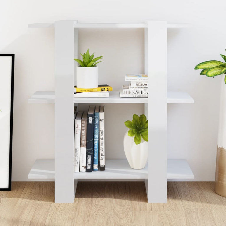 Boekenkast/kamerscherm 80x30x87 cm hoogglans wit MeubelReus