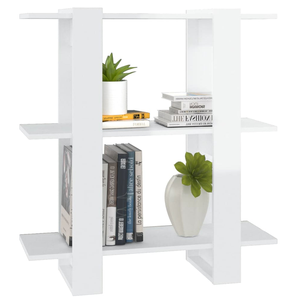 Boekenkast/kamerscherm 80x30x87 cm hoogglans wit MeubelReus
