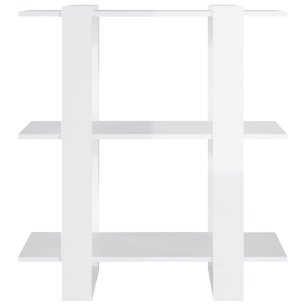 Boekenkast/kamerscherm 80x30x87 cm hoogglans wit MeubelReus