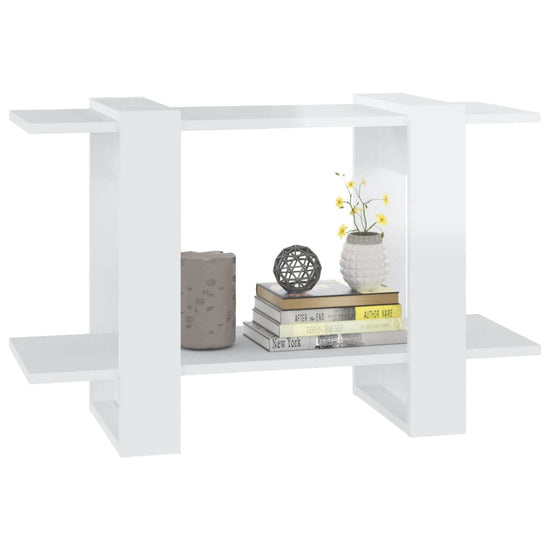 Boekenkast/kamerscherm 80x30x51 cm hoogglans wit MeubelReus