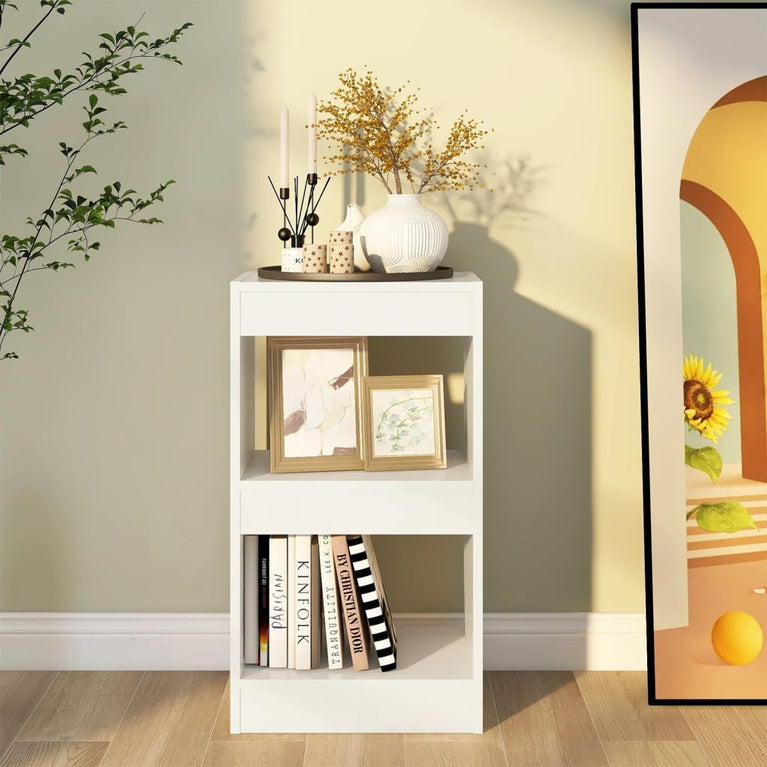 Boekenkast/kamerscherm 40x30x72 cm wit