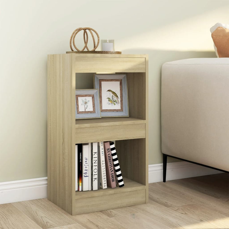 Boekenkast/kamerscherm 40x30x72 cm sonoma eikenkleurig MeubelReus