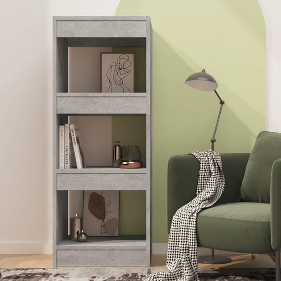 Boekenkast/kamerscherm 40x30x103 cm spaanplaat betongrijs MeubelReus