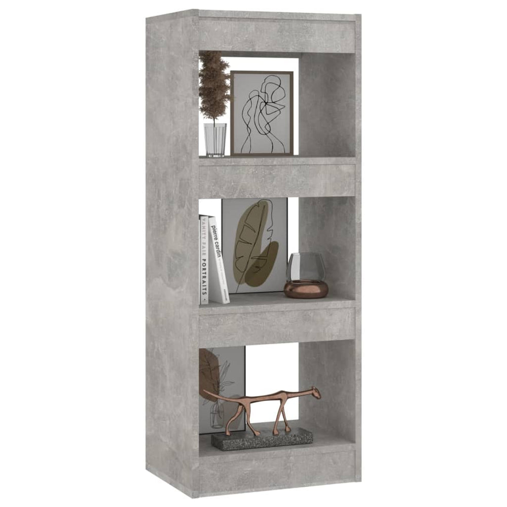 Boekenkast/kamerscherm 40x30x103 cm spaanplaat betongrijs MeubelReus