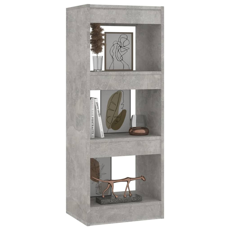 Boekenkast/kamerscherm 40x30x103 cm spaanplaat betongrijs MeubelReus